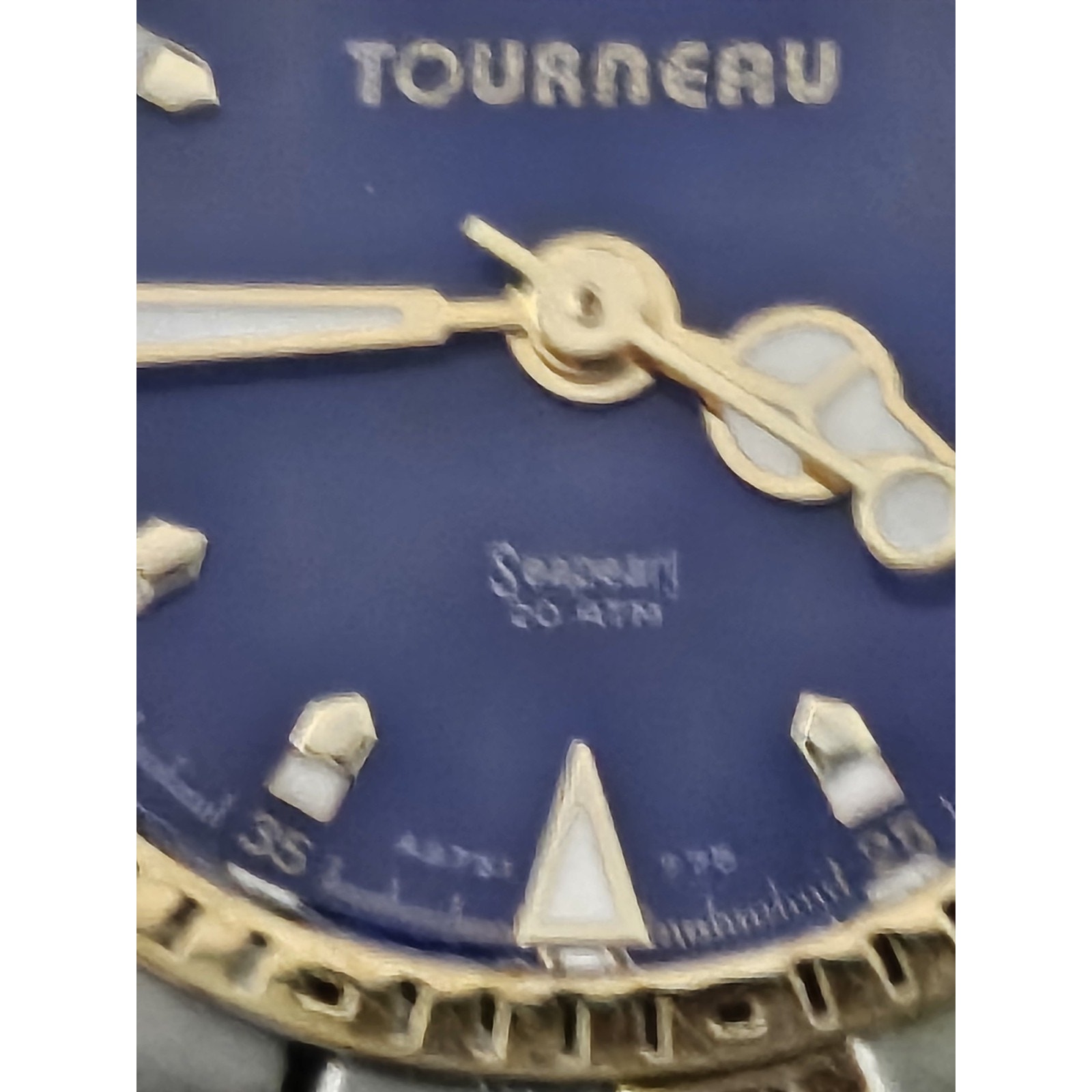 Ladies Vintage Tourneau Seapearl Dive Military Rotating Bezel New Battery Watch — image 4 of 8